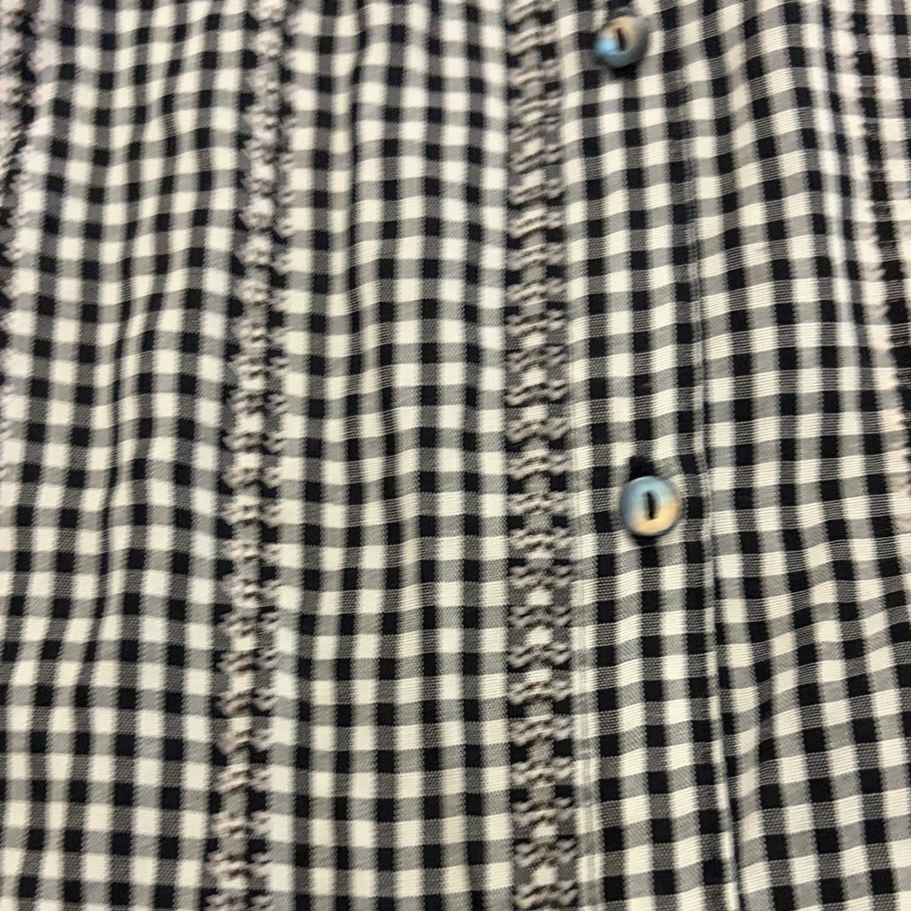 Max Studio Black and White Gingham Shirt - Picture 5 of 15